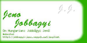 jeno jobbagyi business card